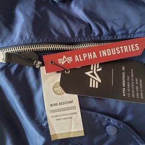 Alpha Industries Yoke Flight Jacket – Wind Resistant with Removable Hood